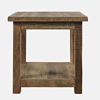Reclaimed Wood End Table, Square
