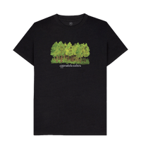 Black Recycled Printed T-Shirt Front
