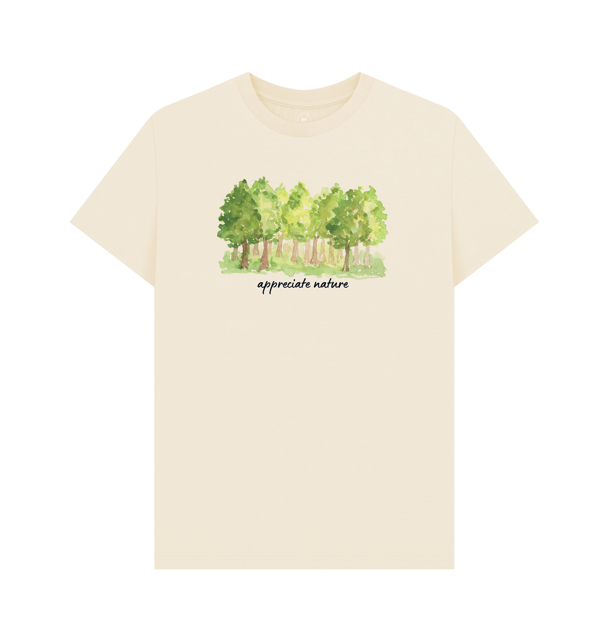 Natural Recycled Printed T-Shirt Front