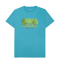 Ocean Blue Recycled Printed T-Shirt Front