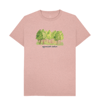 Sunset Pink Recycled Printed T-Shirt Front
