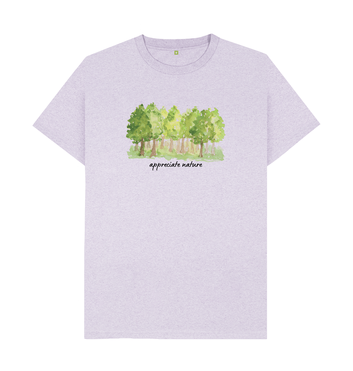Light Purple Recycled Printed T-Shirt Front