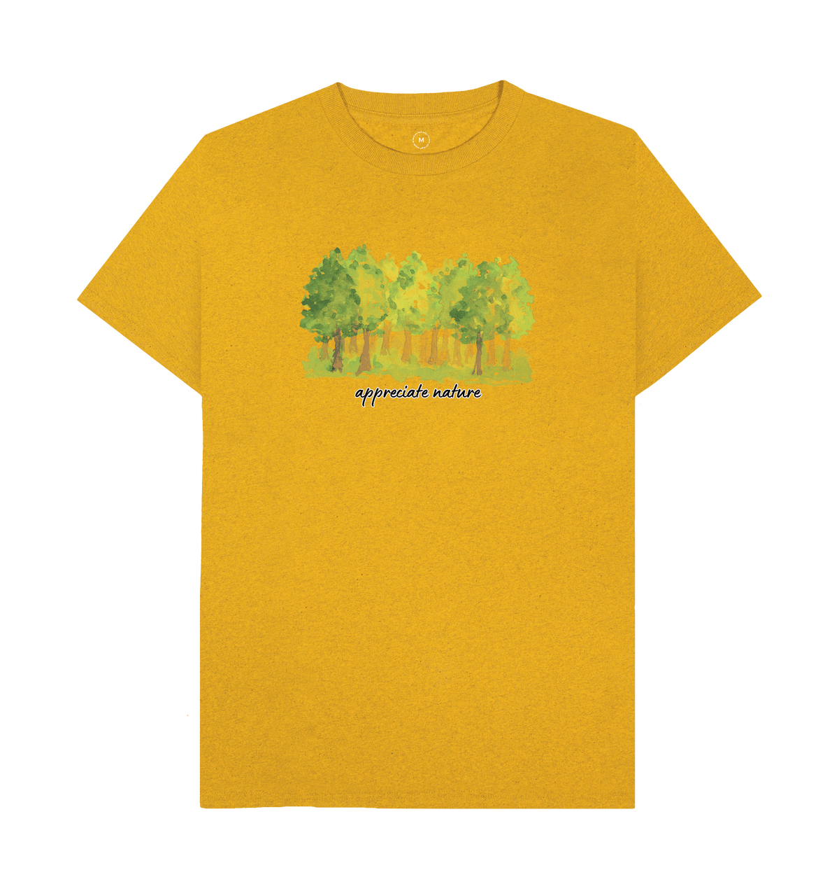 Sunflower Yellow Recycled Printed T-Shirt Front