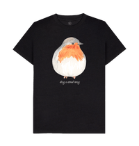 Black Recycled Printed T-Shirt Front