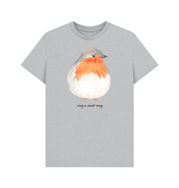Grey Recycled Printed T-Shirt Front