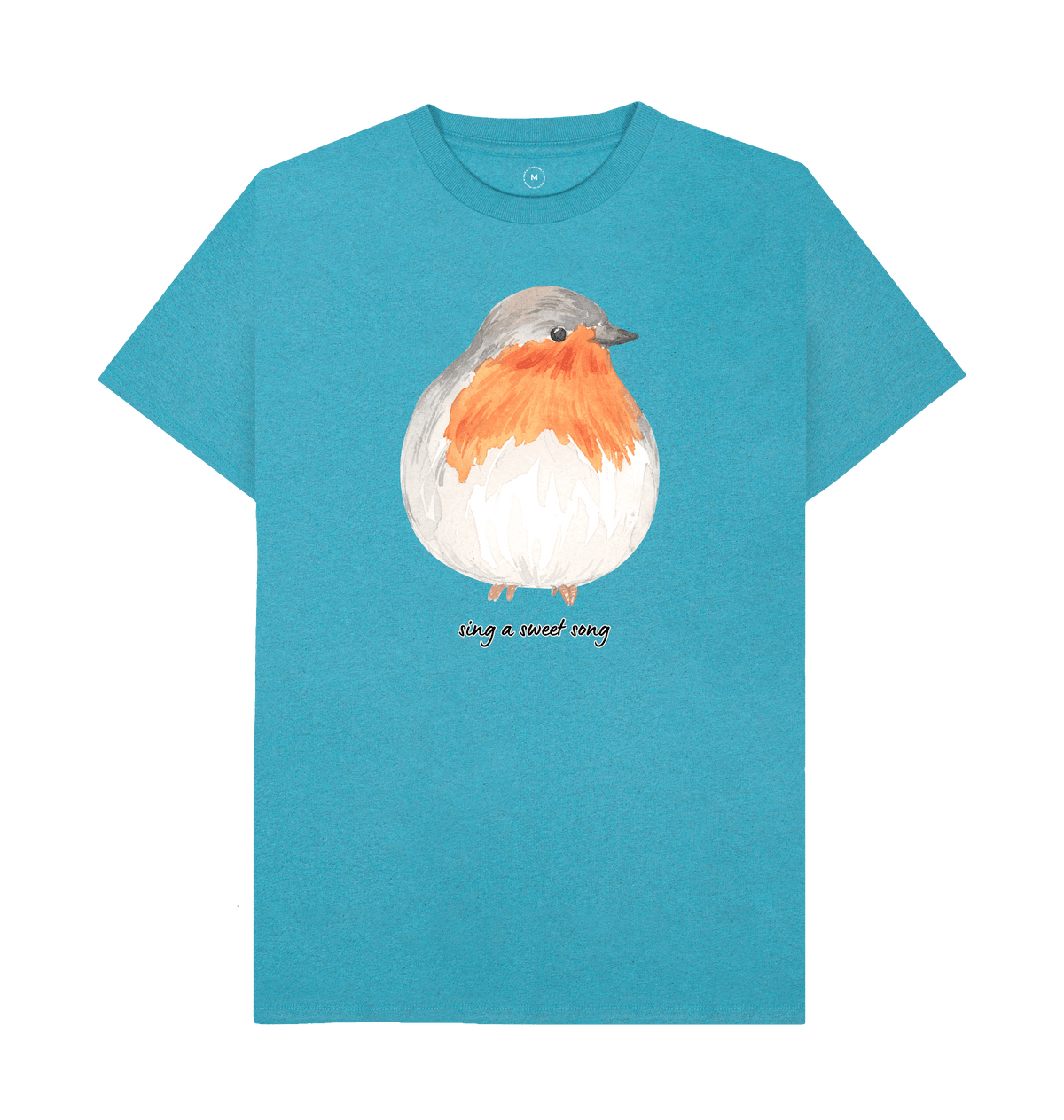 Ocean Blue Recycled Printed T-Shirt Front