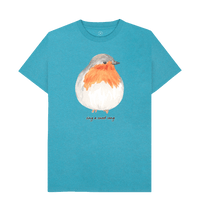 Ocean Blue Recycled Printed T-Shirt Front