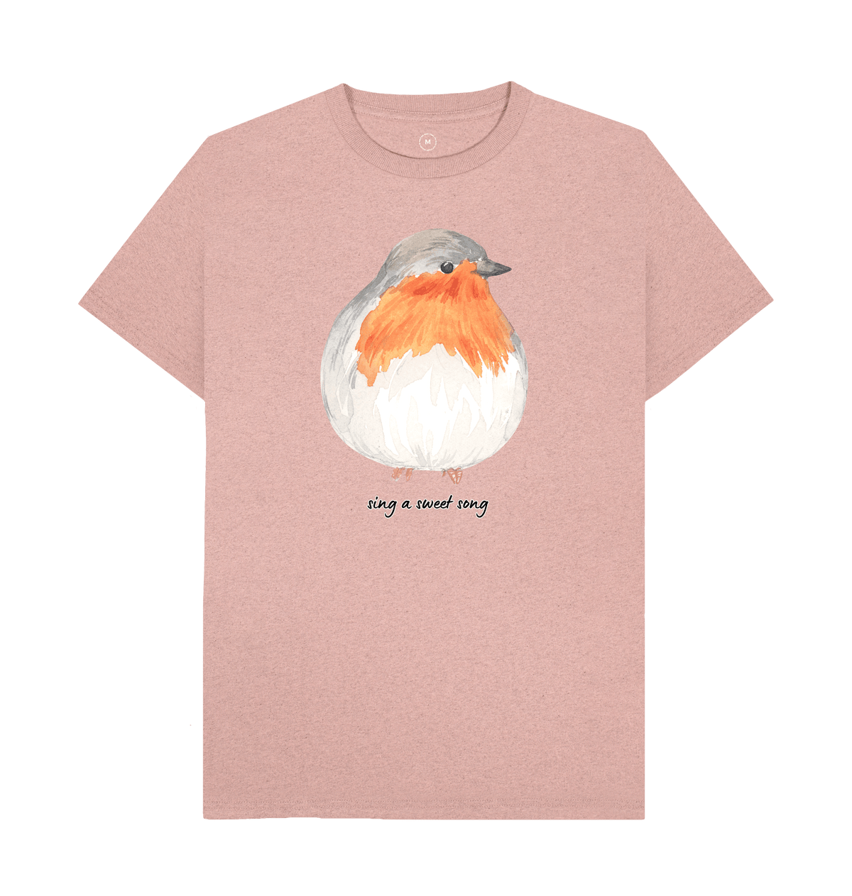 Sunset Pink Recycled Printed T-Shirt Front