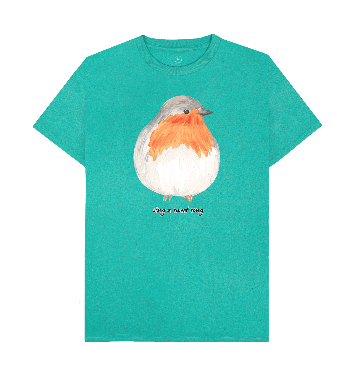 Seagrass Green Recycled Printed T-Shirt Front