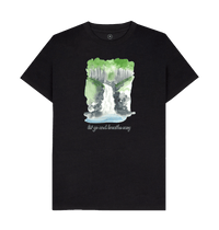 Black Recycled Printed T-Shirt Front