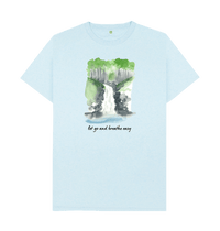 Light Blue Recycled Printed T-Shirt Front