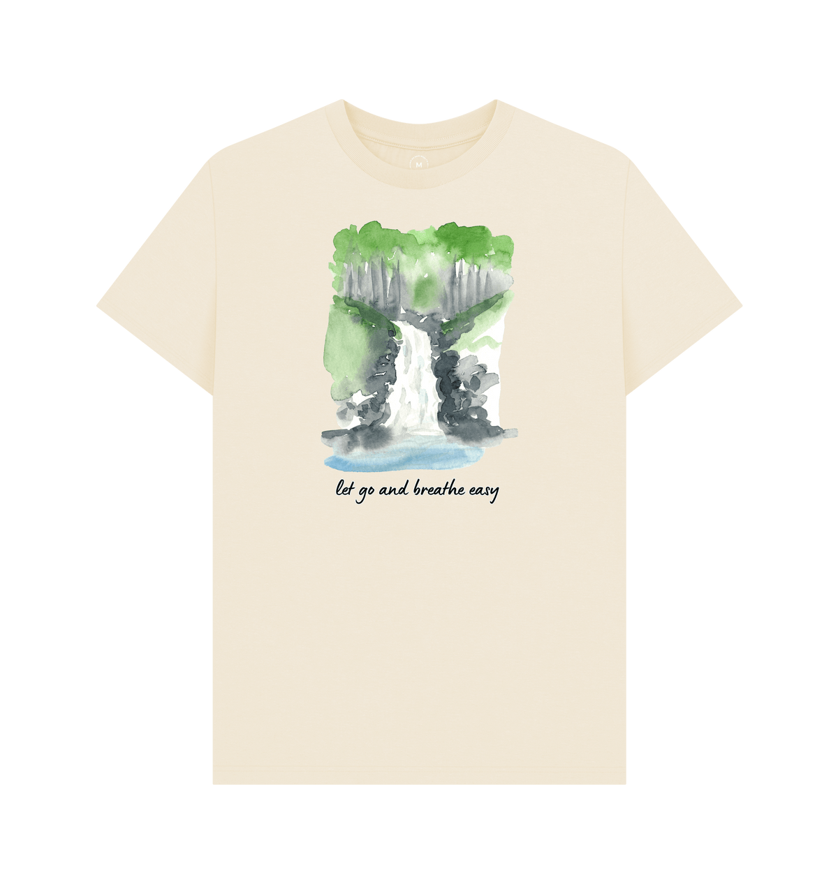 Natural Recycled Printed T-Shirt Front