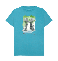 Ocean Blue Recycled Printed T-Shirt Front