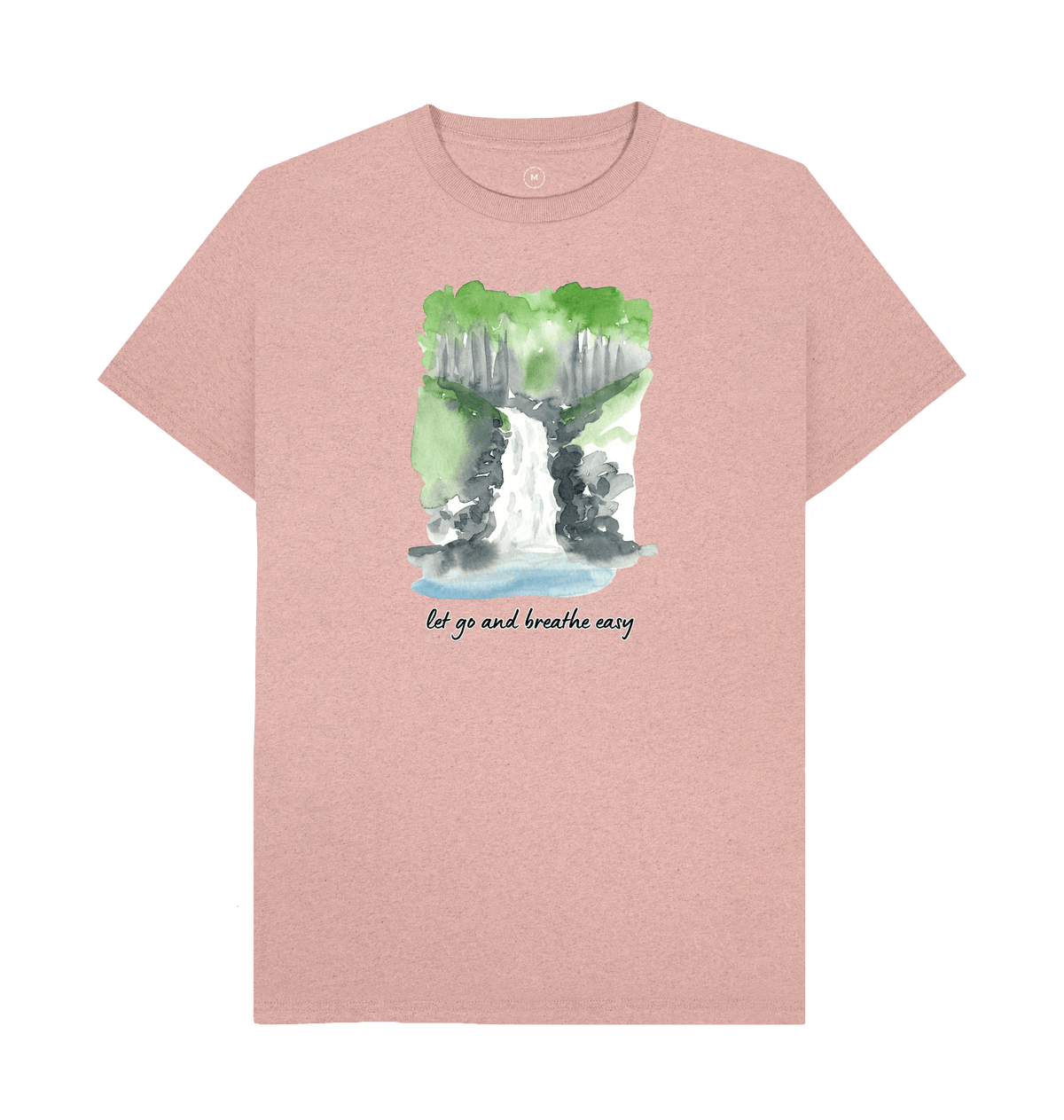Sunset Pink Recycled Printed T-Shirt Front