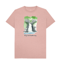 Sunset Pink Recycled Printed T-Shirt Front