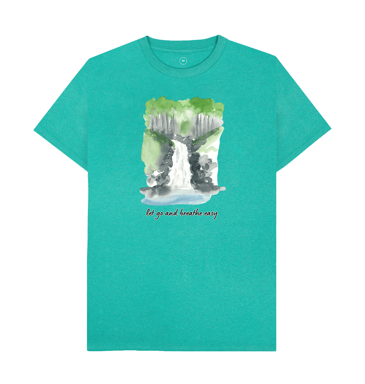 Seagrass Green Recycled Printed T-Shirt Front