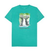 Seagrass Green Recycled Printed T-Shirt Front