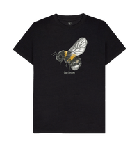 Black Recycled Printed T-Shirt Front