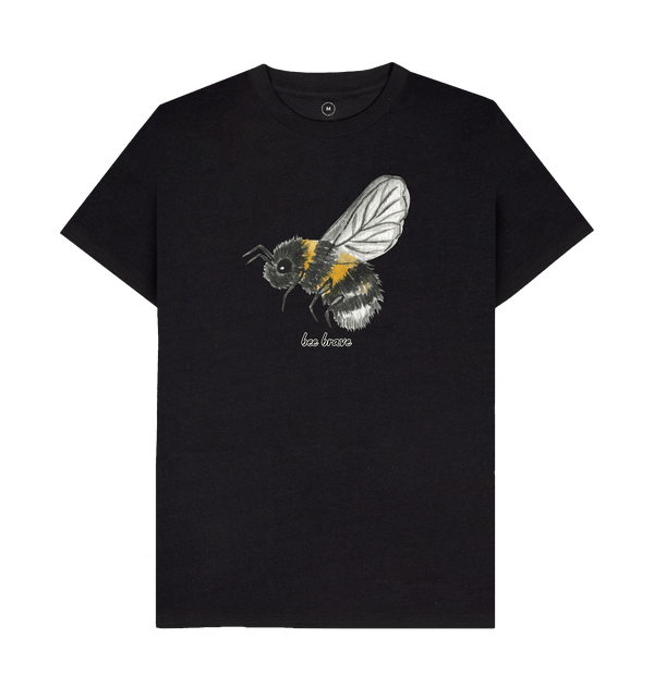 Black Recycled Printed T-Shirt Front