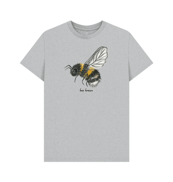 Grey Recycled Printed T-Shirt Front