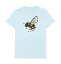 Light Blue Recycled Printed T-Shirt Front