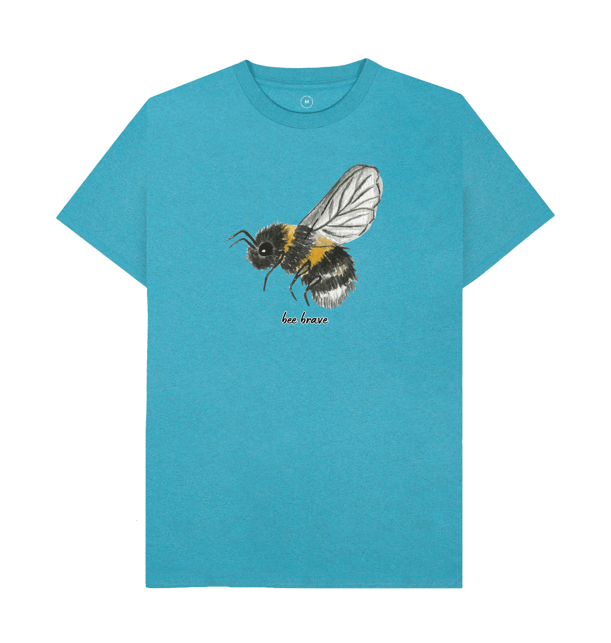 Ocean Blue Recycled Printed T-Shirt Front