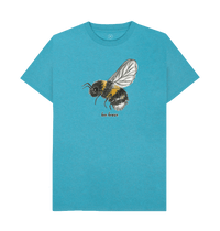 Ocean Blue Recycled Printed T-Shirt Front