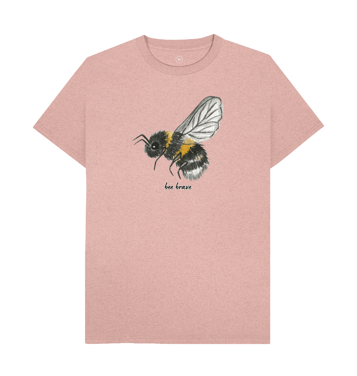 Sunset Pink Recycled Printed T-Shirt Front