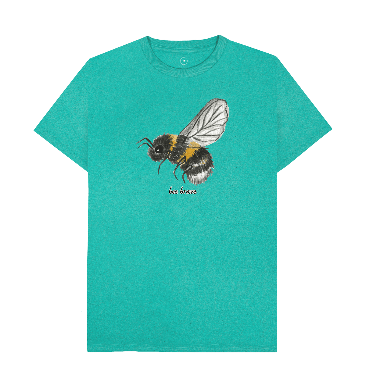 Seagrass Green Recycled Printed T-Shirt Front