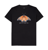 Black Recycled Printed T-Shirt Front