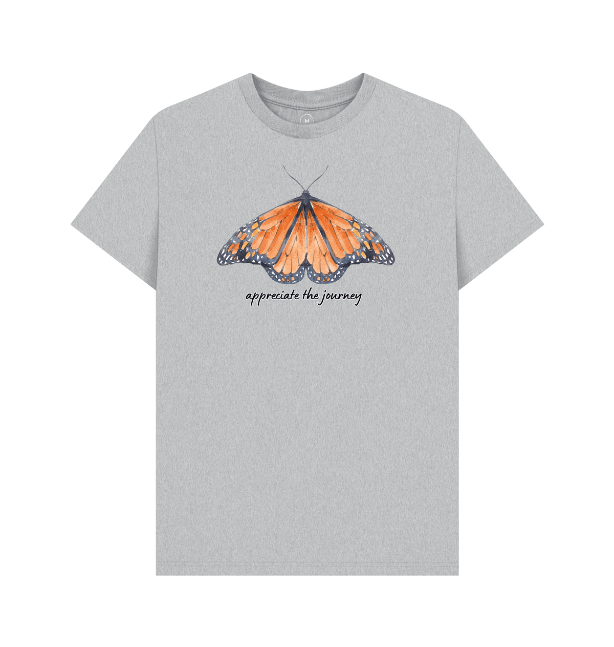 Grey Recycled Printed T-Shirt Front
