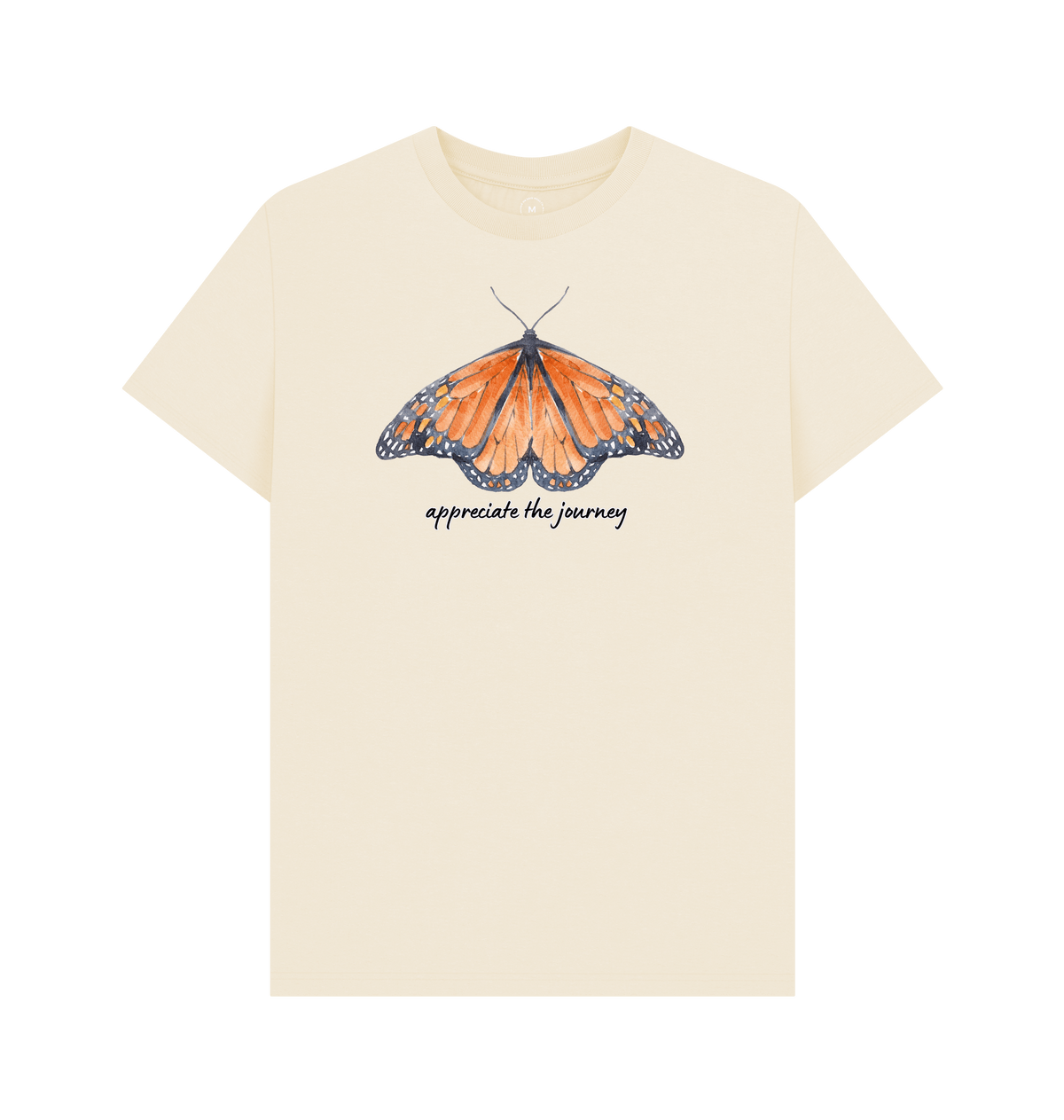 Natural Recycled Printed T-Shirt Front
