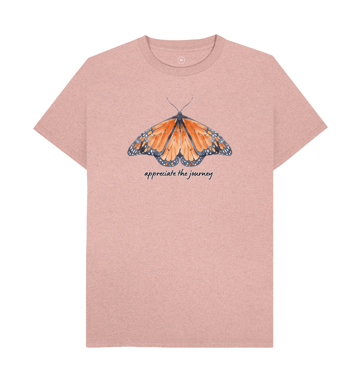 Sunset Pink Recycled Printed T-Shirt Front