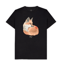 Black Recycled Printed T-Shirt Front