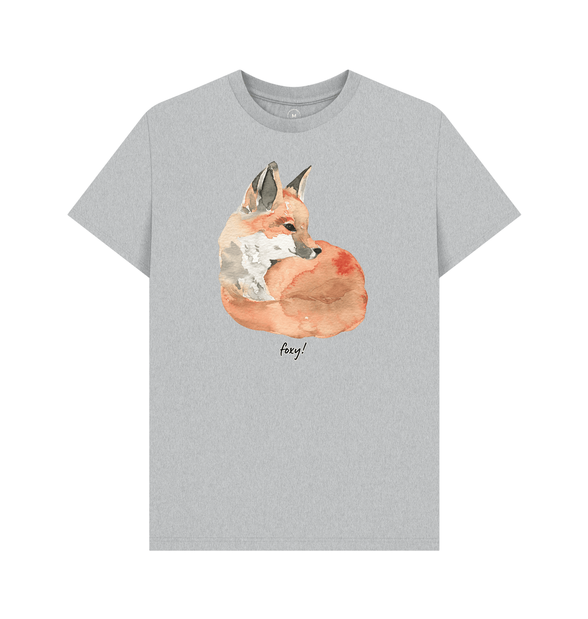 Grey Recycled Printed T-Shirt Front