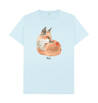 Light Blue Recycled Printed T-Shirt Front