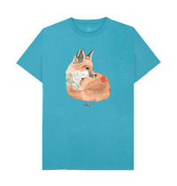 Ocean Blue Recycled Printed T-Shirt Front