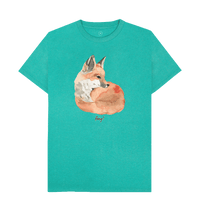 Seagrass Green Recycled Printed T-Shirt Front