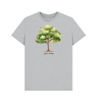 Grey Recycled Printed T-Shirt Front