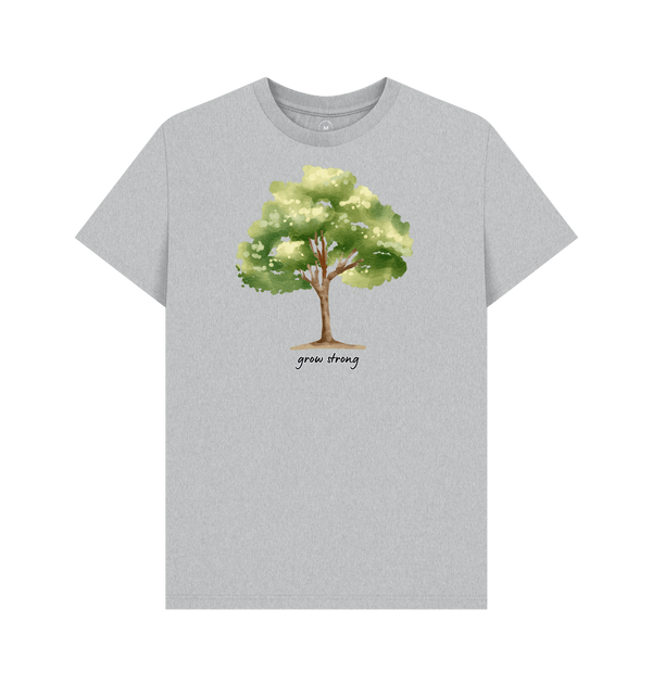 Grey Recycled Printed T-Shirt Front