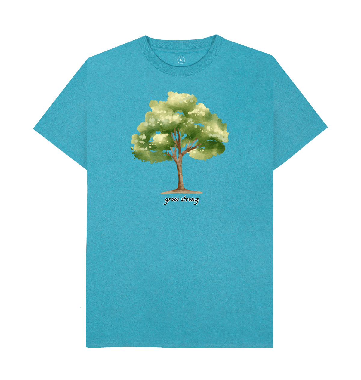 Ocean Blue Recycled Printed T-Shirt Front