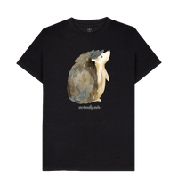 Black Recycled Printed T-Shirt Front