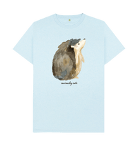 Light Blue Recycled Printed T-Shirt Front