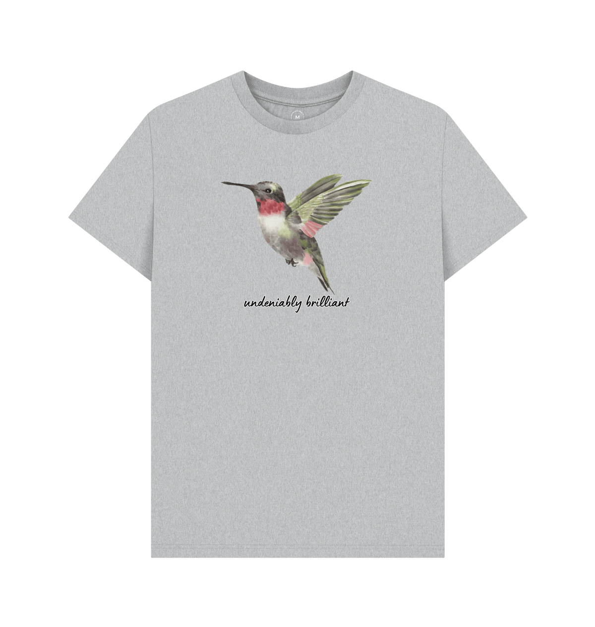 Grey Recycled Printed T-Shirt Front