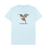 Light Blue Recycled Printed T-Shirt Front