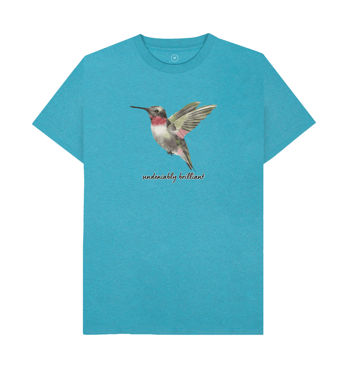 Ocean Blue Recycled Printed T-Shirt Front
