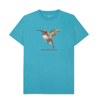 Ocean Blue Recycled Printed T-Shirt Front