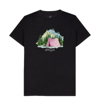 Black Recycled Printed T-Shirt Front