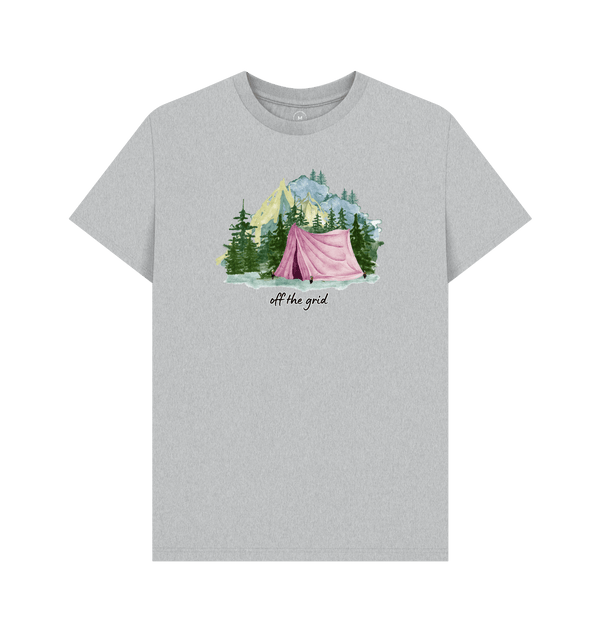 Grey Recycled Printed T-Shirt Front