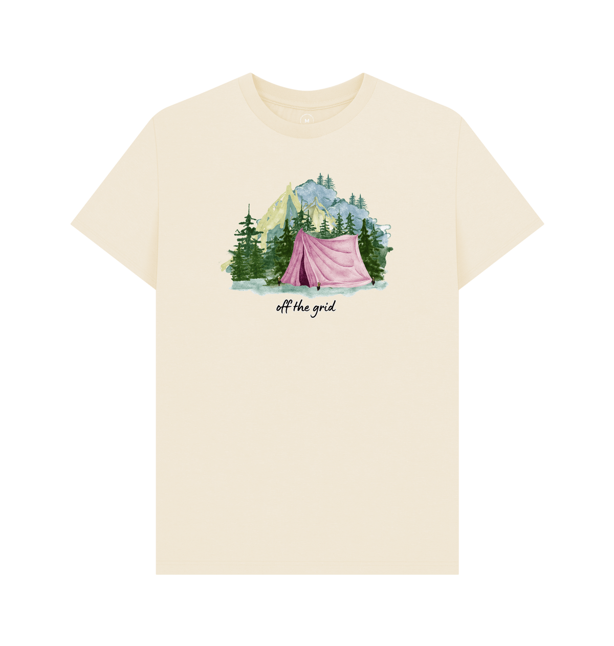 Natural Recycled Printed T-Shirt Front